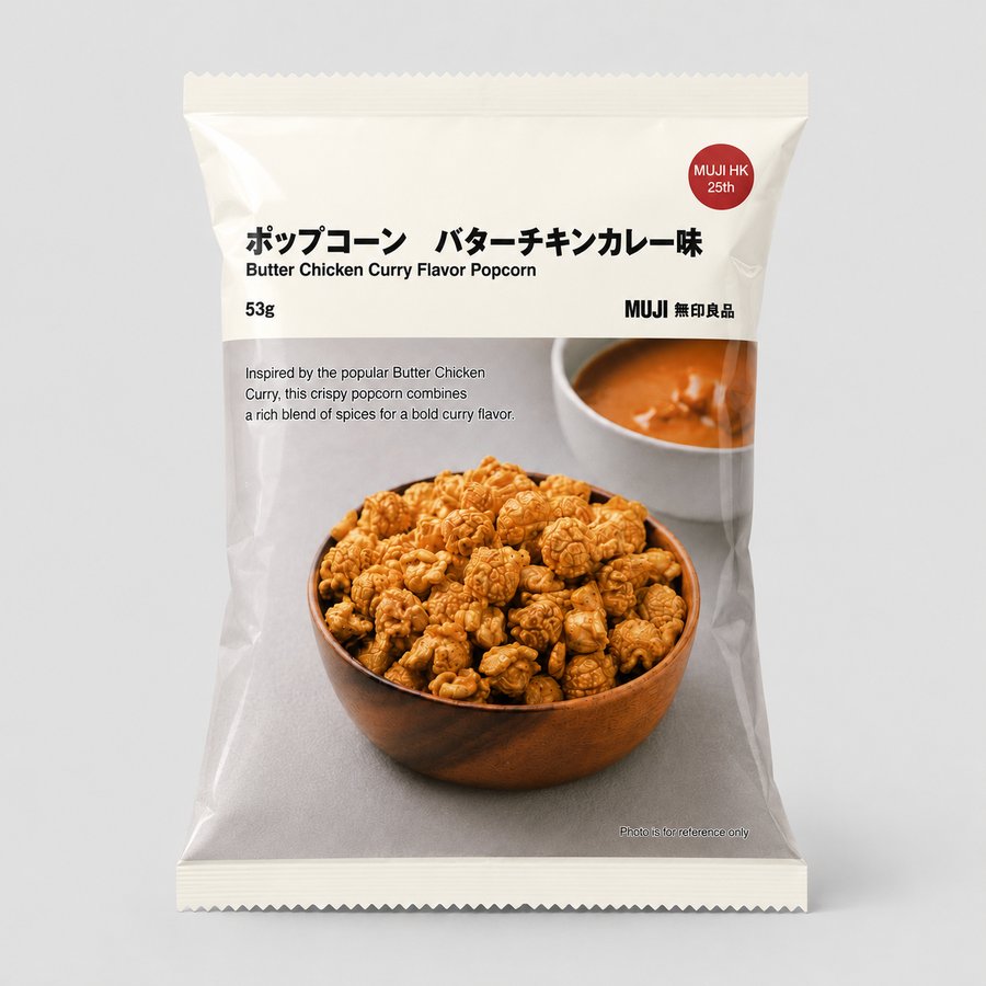 MUJI Butter Chicken Curry Flavor Popcorn 53g