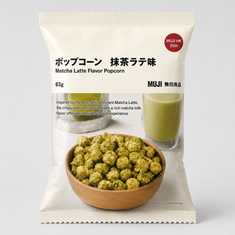 MUJI Matcha Latte Flavor Popcorn 63g